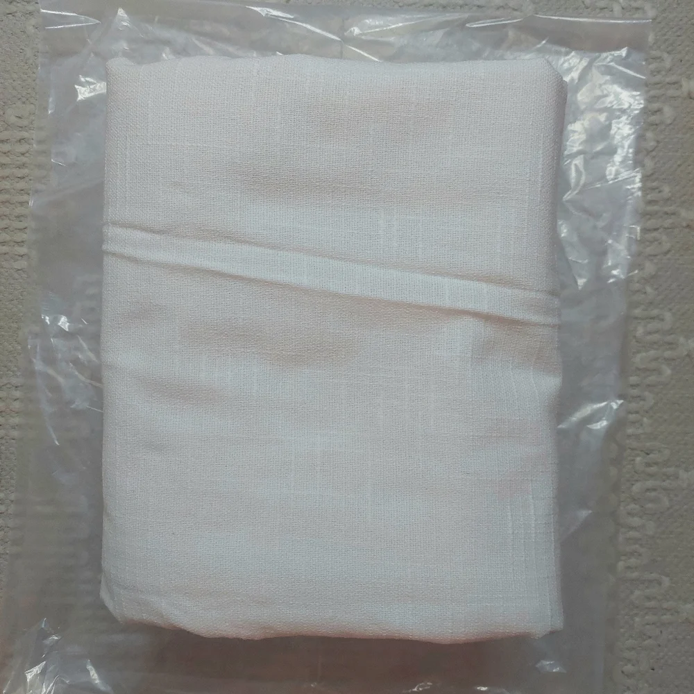 NWOT! Quince 100% Cotton White Slub Curtains, 48